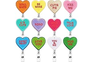 Crtiin Valentine's Day Nurse Retractable Felt Badge Reels