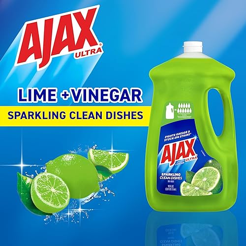 Vista 50 de Ajax Jabón ultra líquido para platos con aroma a naranja, triple acción, sin desorden, tapa fácil de volver, botella de 52 onzas líquidas