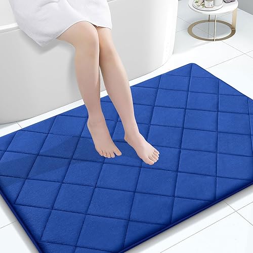 Miniatura 158 de OLANLY Tapete de baño de espuma viscoelástica de 24 x 16 pulgadas, ultra suave y absorbente, lavable a máquina, cómodo tapete de baño para suelo de
