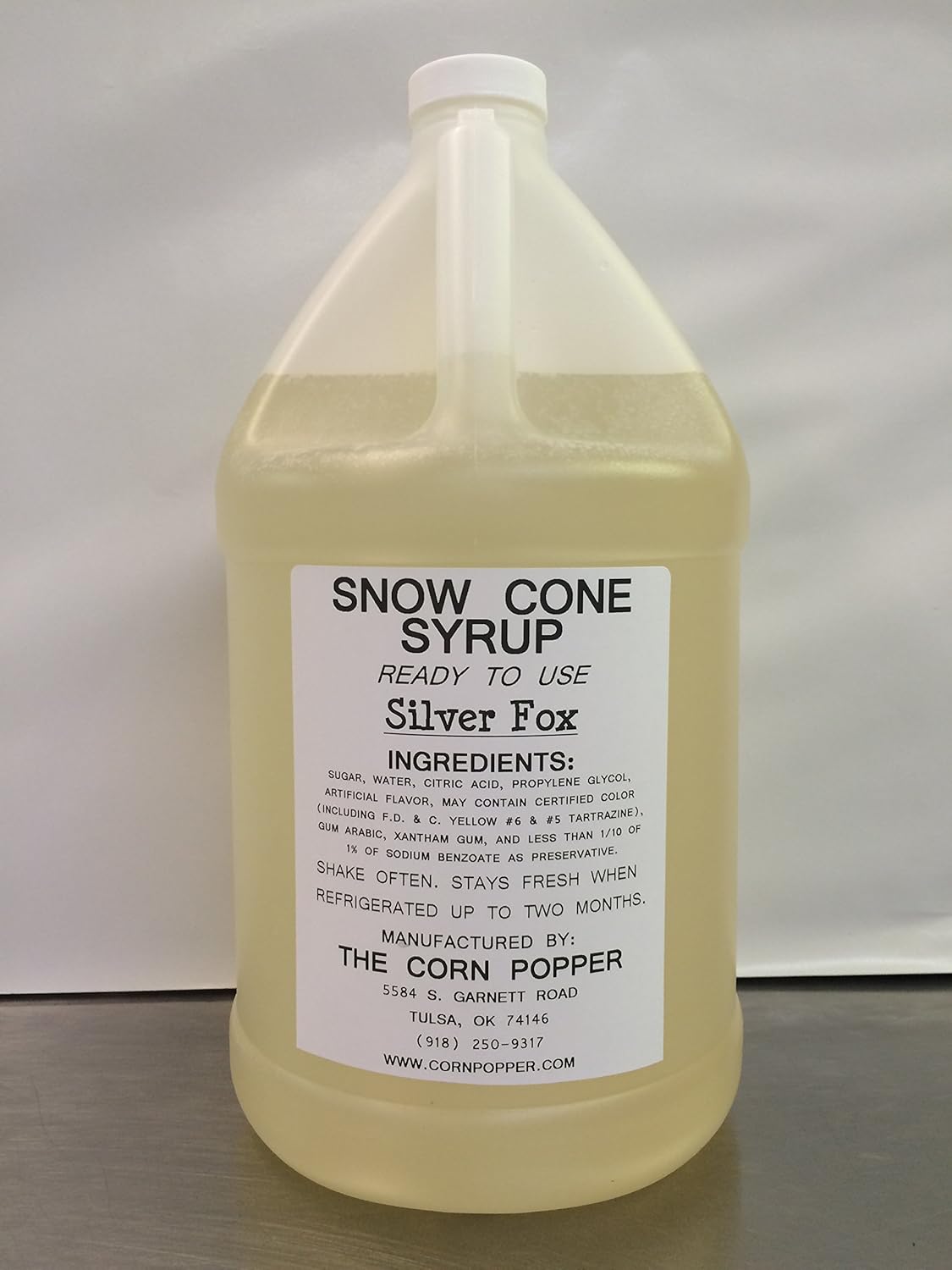 Snow Cone & Shaved Ice Syrup, made by The Corn Popper (Banana)