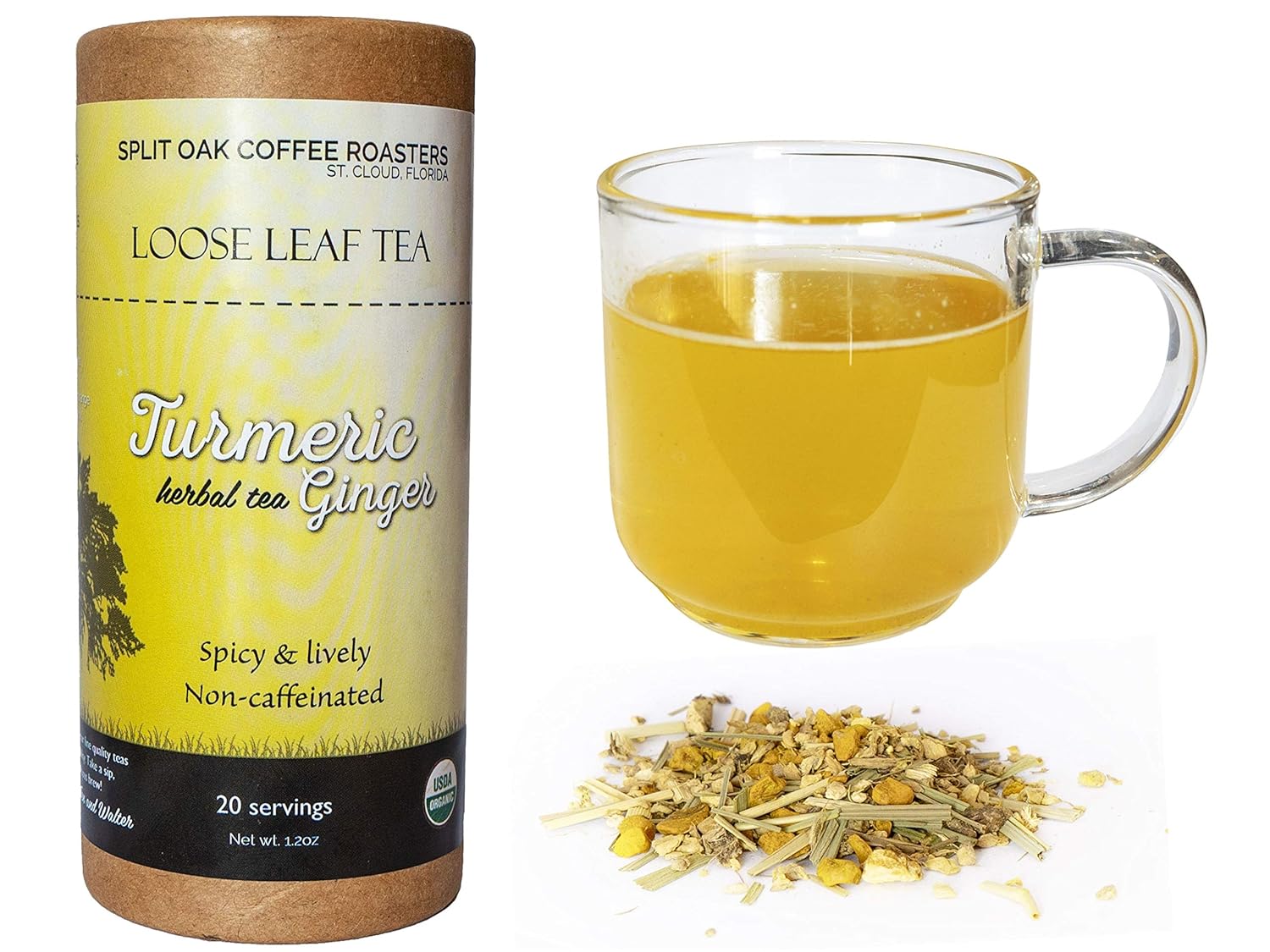 Tea Gift Set + 1 Tea Pot Infused Tea Set. The Unforgettable Gift for Tea Lovers! Contain 4 Assorted Teas: Ginger Turmeric Herbal, Black Tea, Green Jasmine, Hibiscus, Herbal, Zest