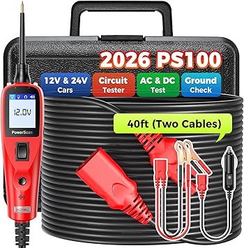 Autel PowerScan Automotive Circuit Tester 2026 Power Circuit Probe Tool, 12-24V Electrical Short Open Breaker Circuit Finder, AC/DC Current Resistance, Duty Cycle, 20FT Extension Cord for All Cars