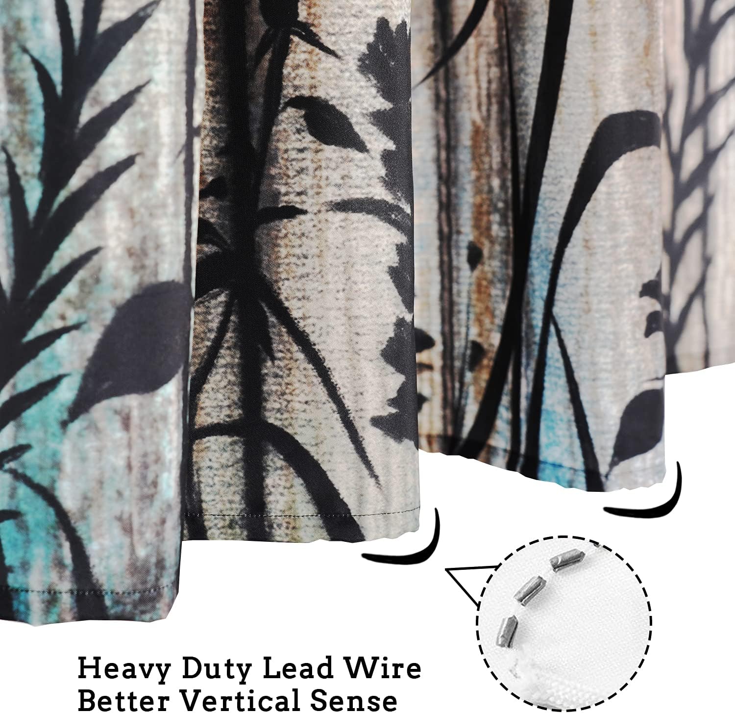 Miffrank Rustic Shower Curtain Set Grey Floral Fabric Bath Curtain 12 Hooks Butterfly Daisy American Country Farm Style 84W×72 L Inches