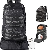 Vista 9 de TRAILKICKER Basketball Bag Backpack with Ball Holder Multi-Sport Backpack for Soccer Volleyball Football Baseball Helmet