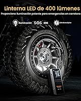 Vista 6 de WOLFBOX Arrancador de 3000 A con compresor de aire, batería portátil de coche de 59.2 Why 160 PSI con carga rápida de 65 W, batería de 12 V