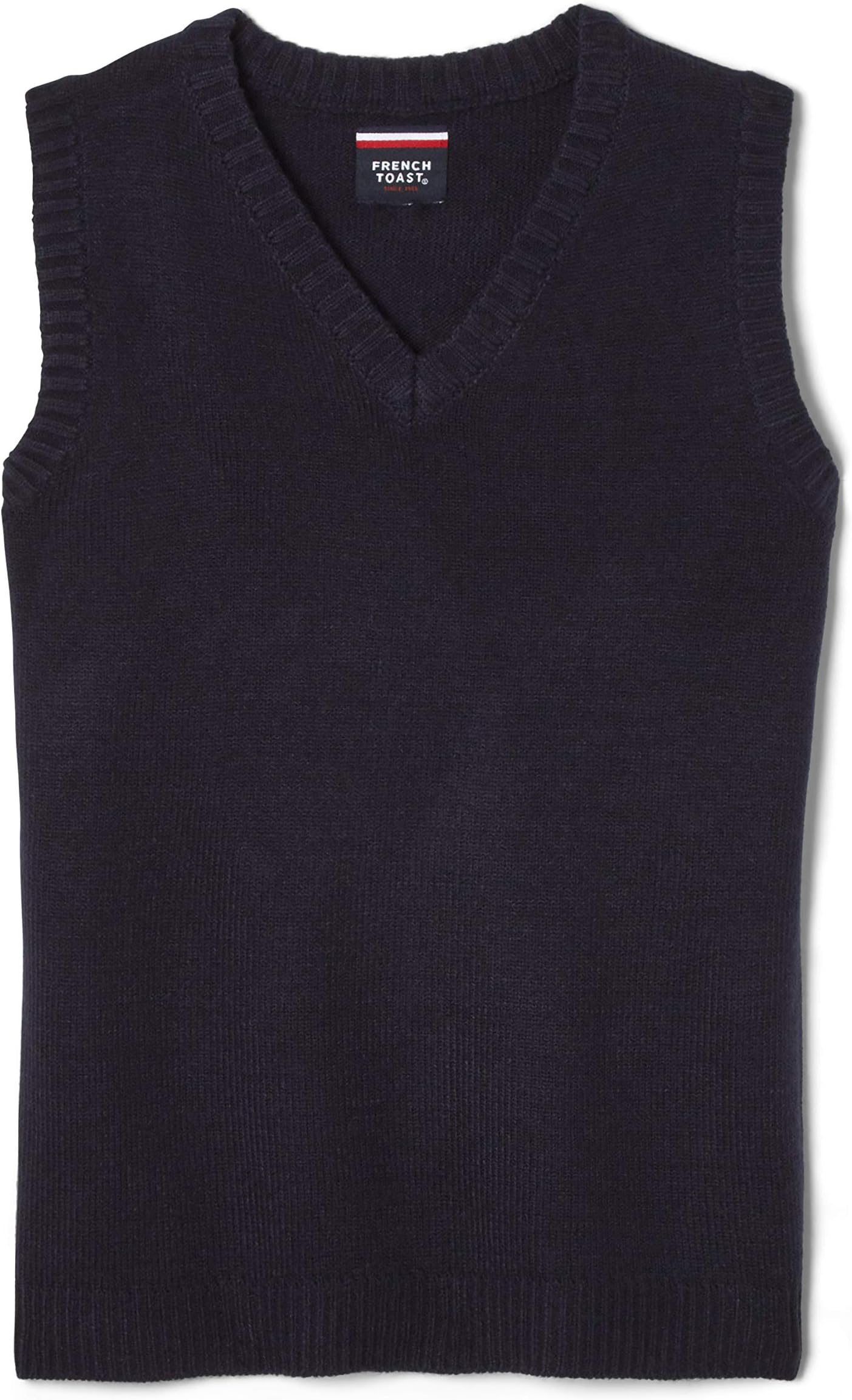 Boys' V-Neck Sweater Vest, Navy, M (8)