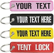 Personalized Keychain, Personalized Embroidery Your Text on Keychain, Double Sided Motorcycles Car Keychains for Men, Women, Key, Scooters, C3