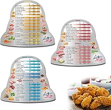 Air Fryer Magnetic Cheat Sheet for Instant Pot Air Fryer Lid 3-in-1 Accessories with Cooking Times Chart, 5 Functions and 72 Foods