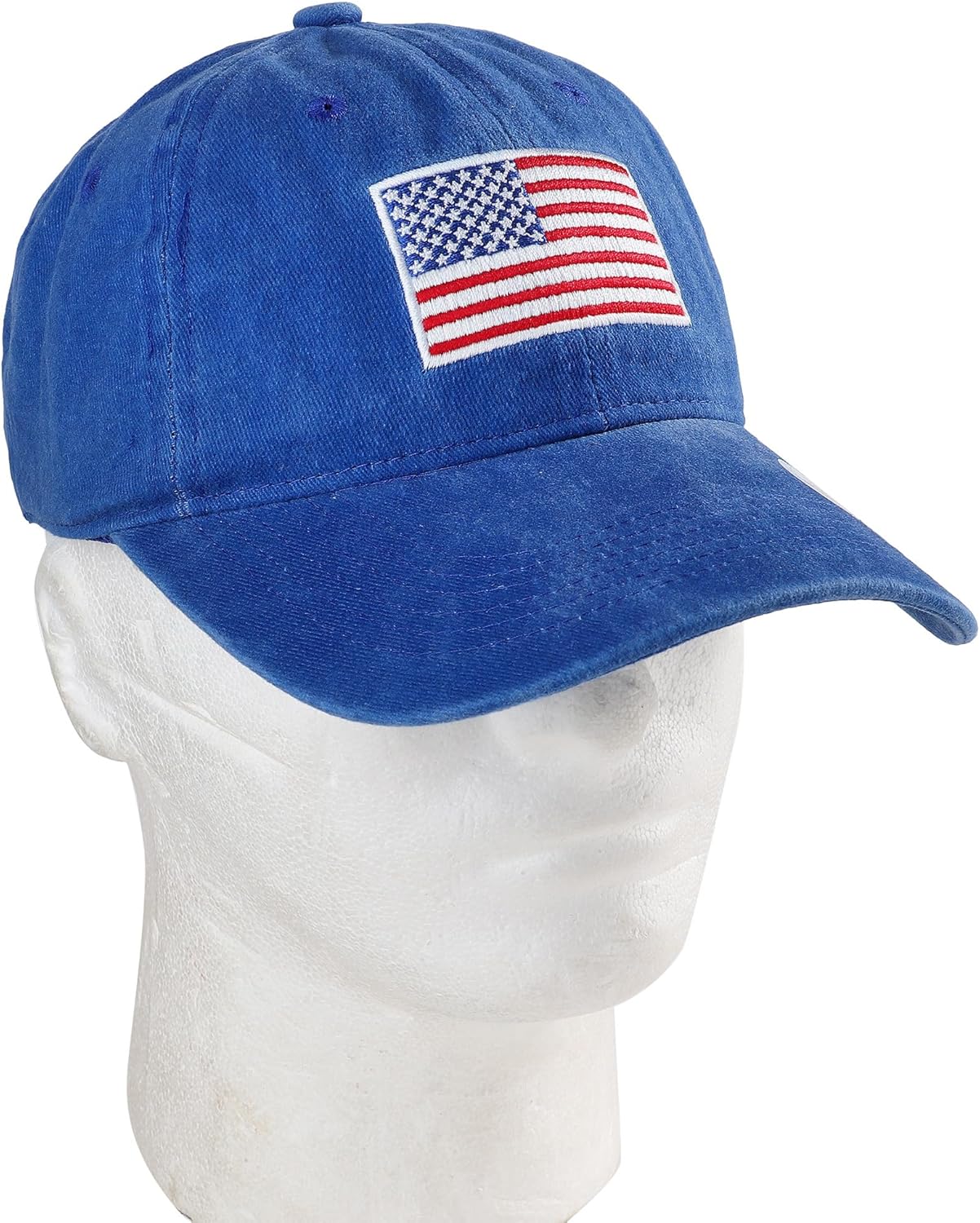 Falari USA Flag Embroidered Baseball Cap, Low Profile Adjustable Dad Hat, 100% Cotton, Pre-Washed - Image 5