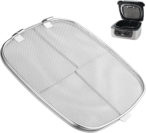 GeeRic Protector contra salpicaduras de acero inoxidable compatible con Ninja Foodi AG300AG300CAG301CAG302AG400, pantalla de salpicaduras de