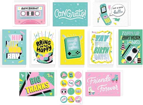 American Greetings 10-Count All Occasions Card Bundle with Envelopes- Birthday, Congrats, Support, Friendship, and Thank you