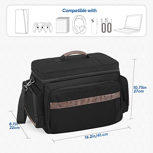 Miniatura 6 de LoDrid Travel Carry Case Compatible with PS5PS5 SlimPS4PS4 ProPS4 SlimXbox OneXbox One X for Console and 15.6" Laptop, Protective Gaming Bag with