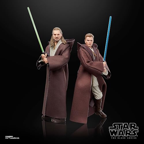 Star Wars The Black Series Qui-Gon Jinn, Darth Maul, Obi-Wan Kenobi The Phantom Menace 6 Inch Action Figures - 3