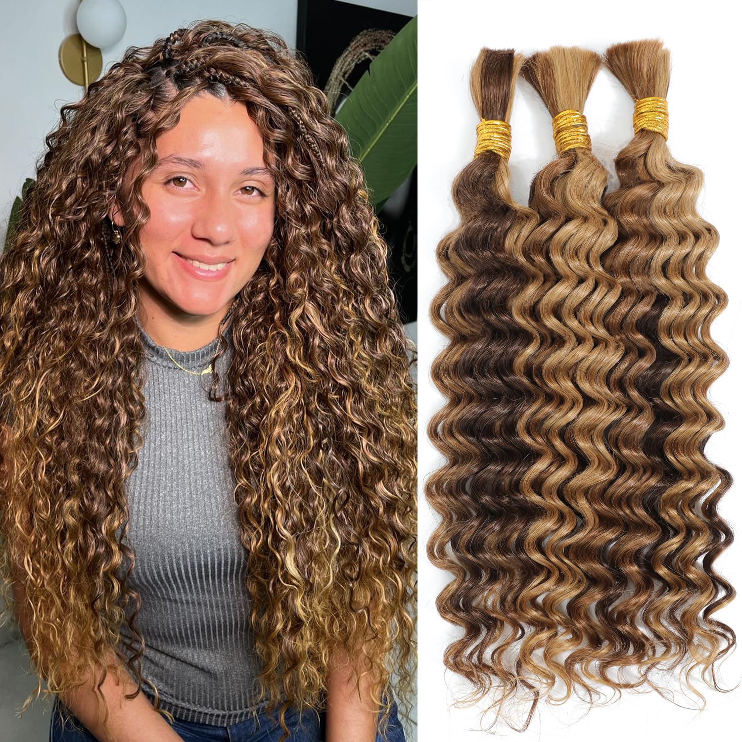 Amazon.com : 120g Human Braiding Hair 3 Bundles 18 Inch Deep 
