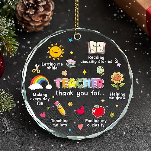 Vista 9 de Hyturlte - Adorno de agradecimiento de Navidad para mujeres y hombres, regalo de jefe de profesor, compañero de trabajo, adornos de agradecimiento