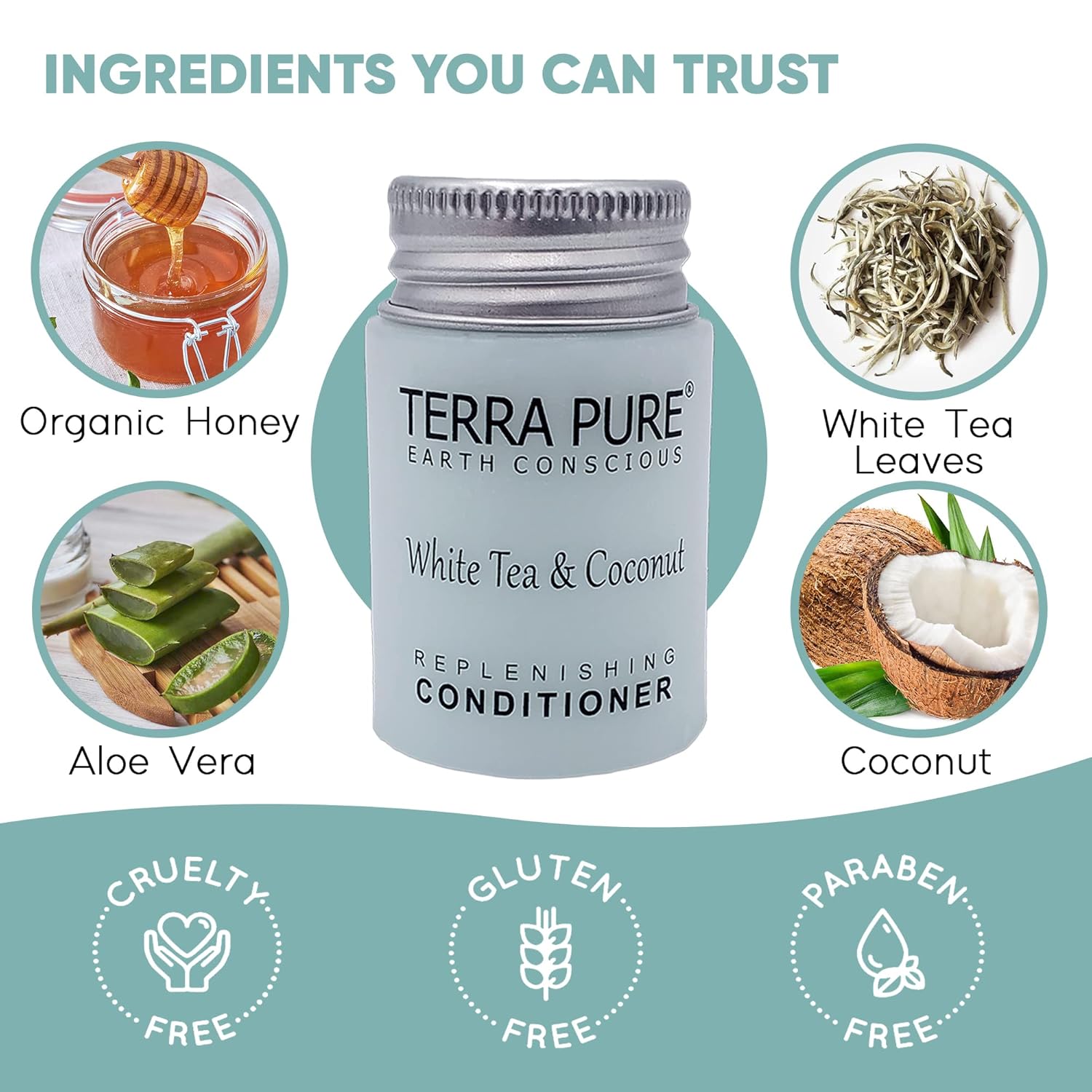 Buy Terra Pure White Tea & Coconut Conditioner, Travel Size Hotel