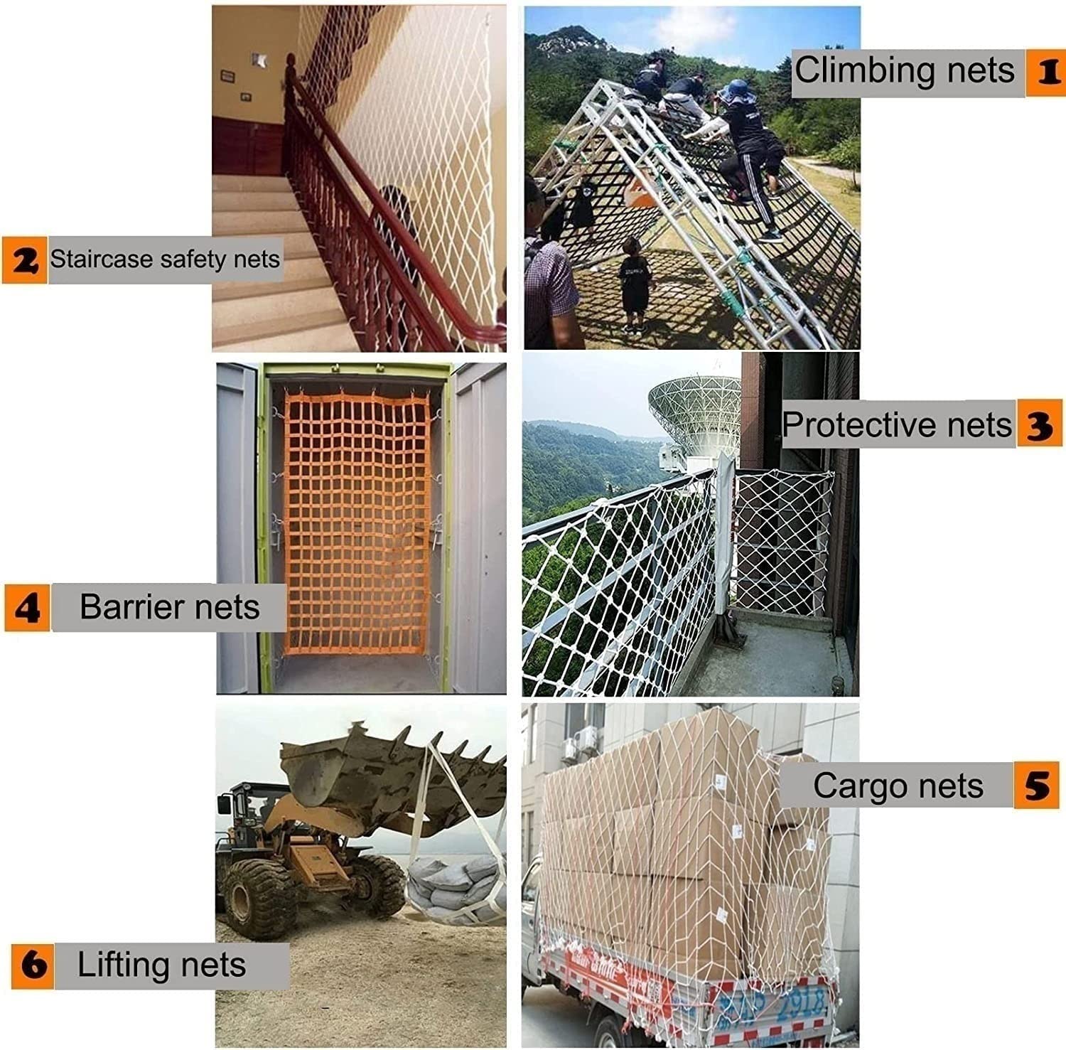 Reti di carico di sollevamento - Rete di sollevamento per pallet, rete da carico nera per pallet, imbracatura decorativa per recinzione, carico e scarico di cinghie di movimentazione di carichi