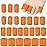 Blulu 24 Pieces Toe Tubes 0.98 Inches Cushion Tube Corn Pads for Toes Sleeves Soft Gel Protectors for Cushions Corns Blisters Calluses 3 Size(Orange,Assorted Sizes)