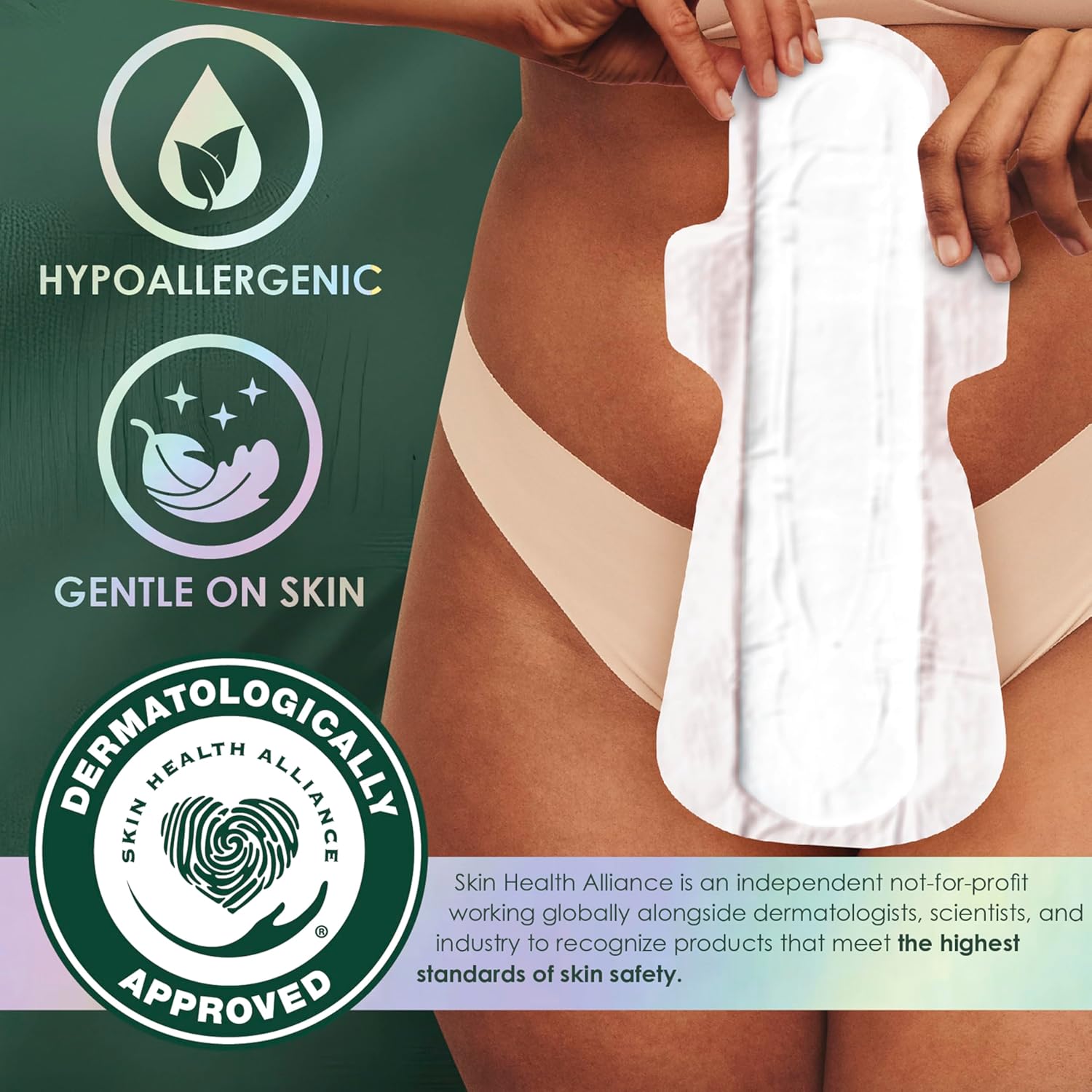 L. Extra Long Maxi Pads for Women, Overnight Absorbency, Organic Cotton Top Layer, Unscented Pads with Wings, 56 Count (2 Packs of 28) - Image 7