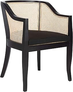 SAFAVIEH Home Collection Rina Black & Natural Solid Wood Dining Chair, Fully Assembled