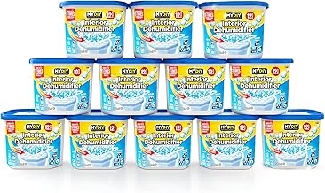 MY DIY Moisture Absorber Dehumidifiers for Home - 12 Pack 500ML Condensation Remover Moisture Absorber Interior Dehumidifiers Disposable, Ideal for Damp & Mould in Home, Wardrobe & Basement
