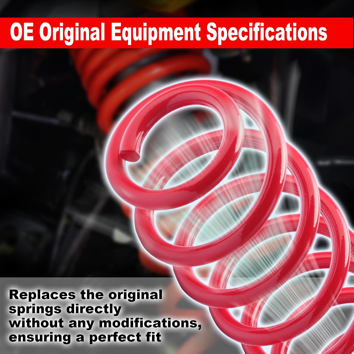 Rear Suspension Coil Spring Compatible with Volkswagen Passat 2006-2019、Tiguan 2009-2017、Tiguan Limited 2017-2018 (Red) Replace# 3C0511115AD
