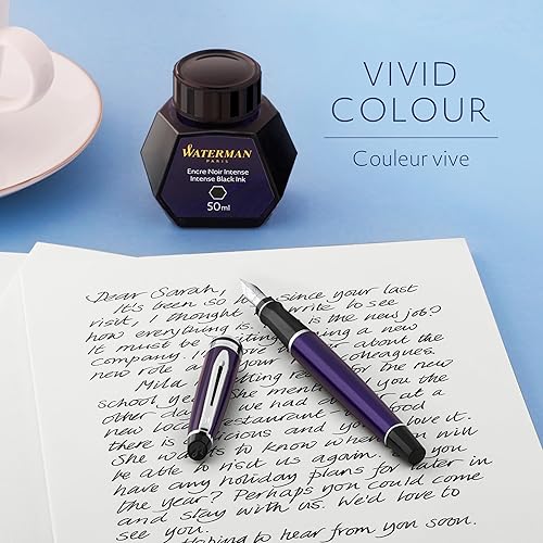 Miniatura 7 de Waterman Botella de tinta de 17fl oz para bolígrafos estilográficas tinta azul Serenity