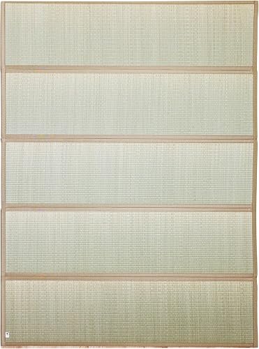 Asayu Japanese Tatami Mat | Foldable 5-Panel Igusa Floor Mat | 140x210cm | Authe