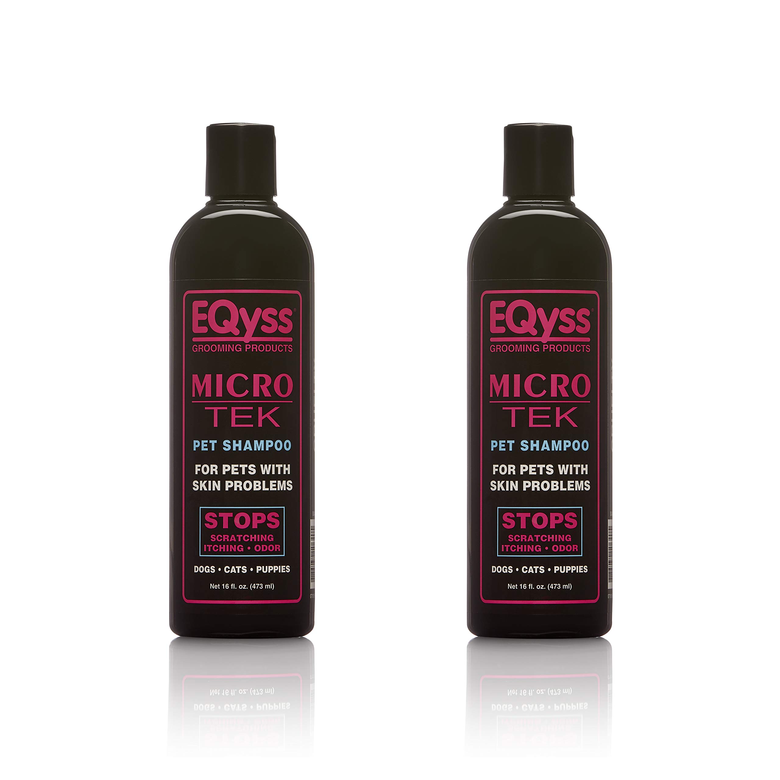 EQyss Micro-Tek Pet Shampoo - Stops Scratching, Itching, Biting, or Licking Hot Spots. Perfect for Pets with Skin Problems. 16 oz