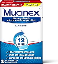 Mucinex Chest Congestion Maximum Strength 12 Hour Extended Release Tablets Relieves Chest Congestion Caused by Excess Mucu...
