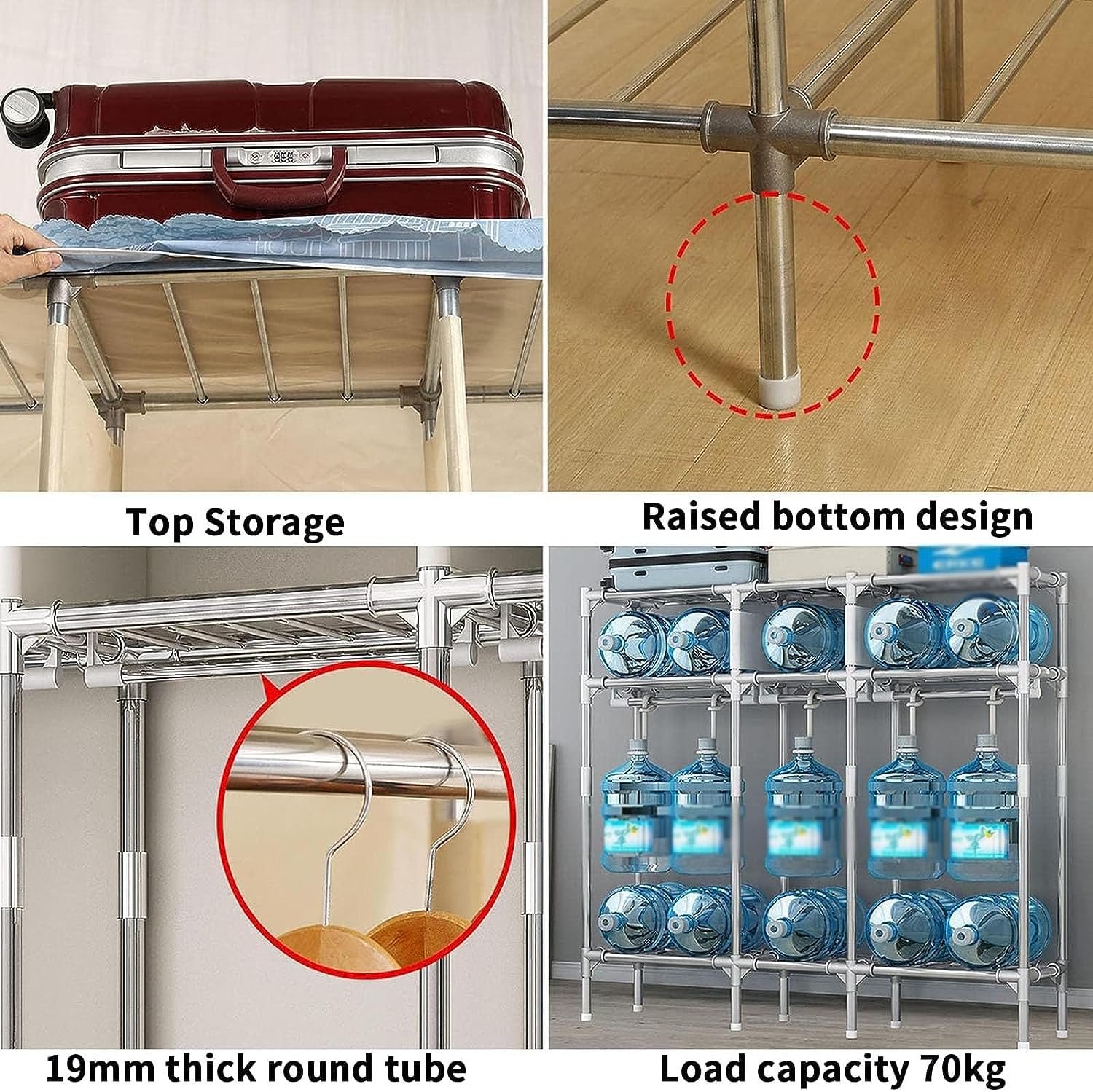 Wardrobe Closet Schrank Tragbarer Kleiderschrank, Freistehender Schrank-Organizer Mit Abdeckung Für Aufhängen Und Aufbewahren Closet Aufbewahrungsschrank(84 * 46 * 173cm)