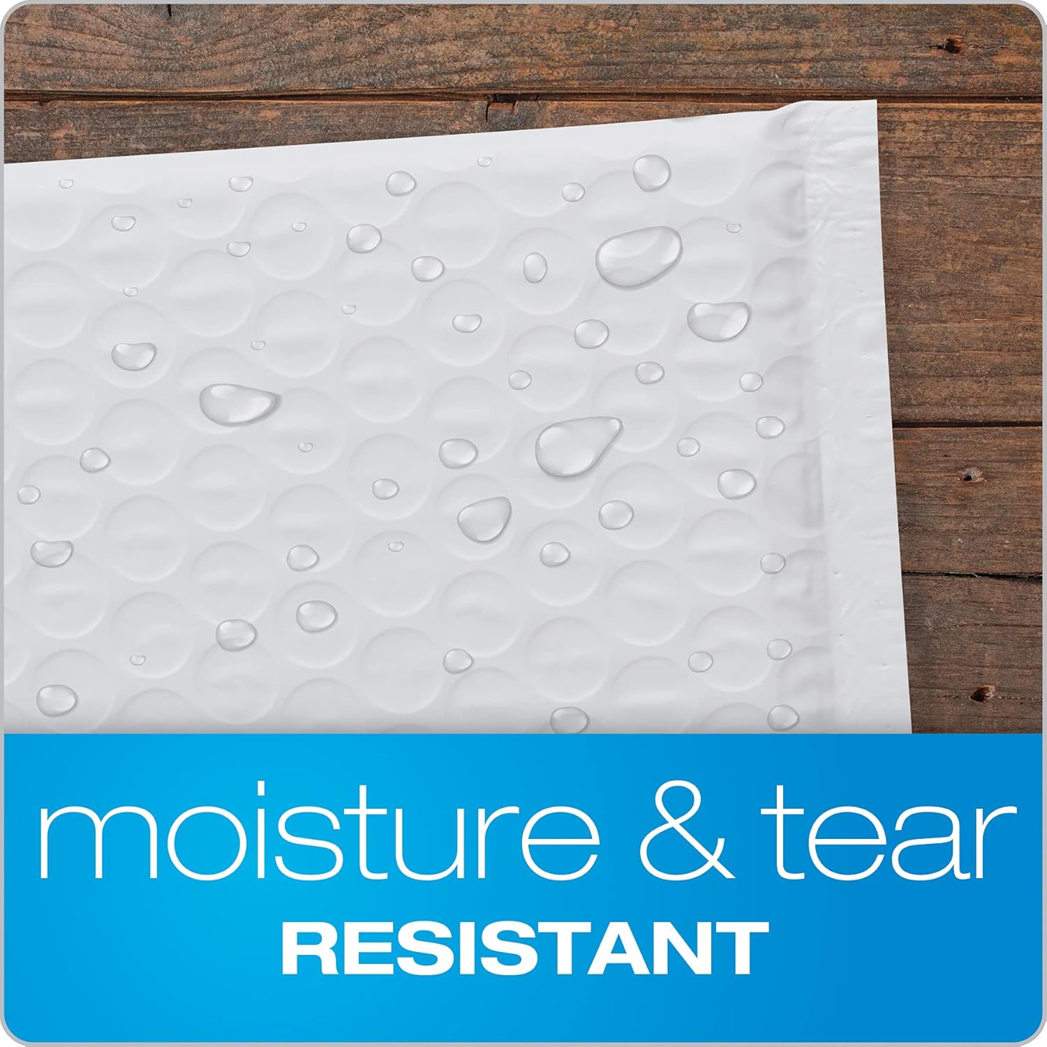 Quality Park Bubble Mailers, 6 x 9 Shipping Envelopes, Water Resistant White Poly Padded Envelopes, Redi-Strip Peel Off Closure, 50 Per Box (QUA85856) : Office Products