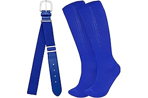 Game Day Ready Blue Softball Socks and Belt Combo Set