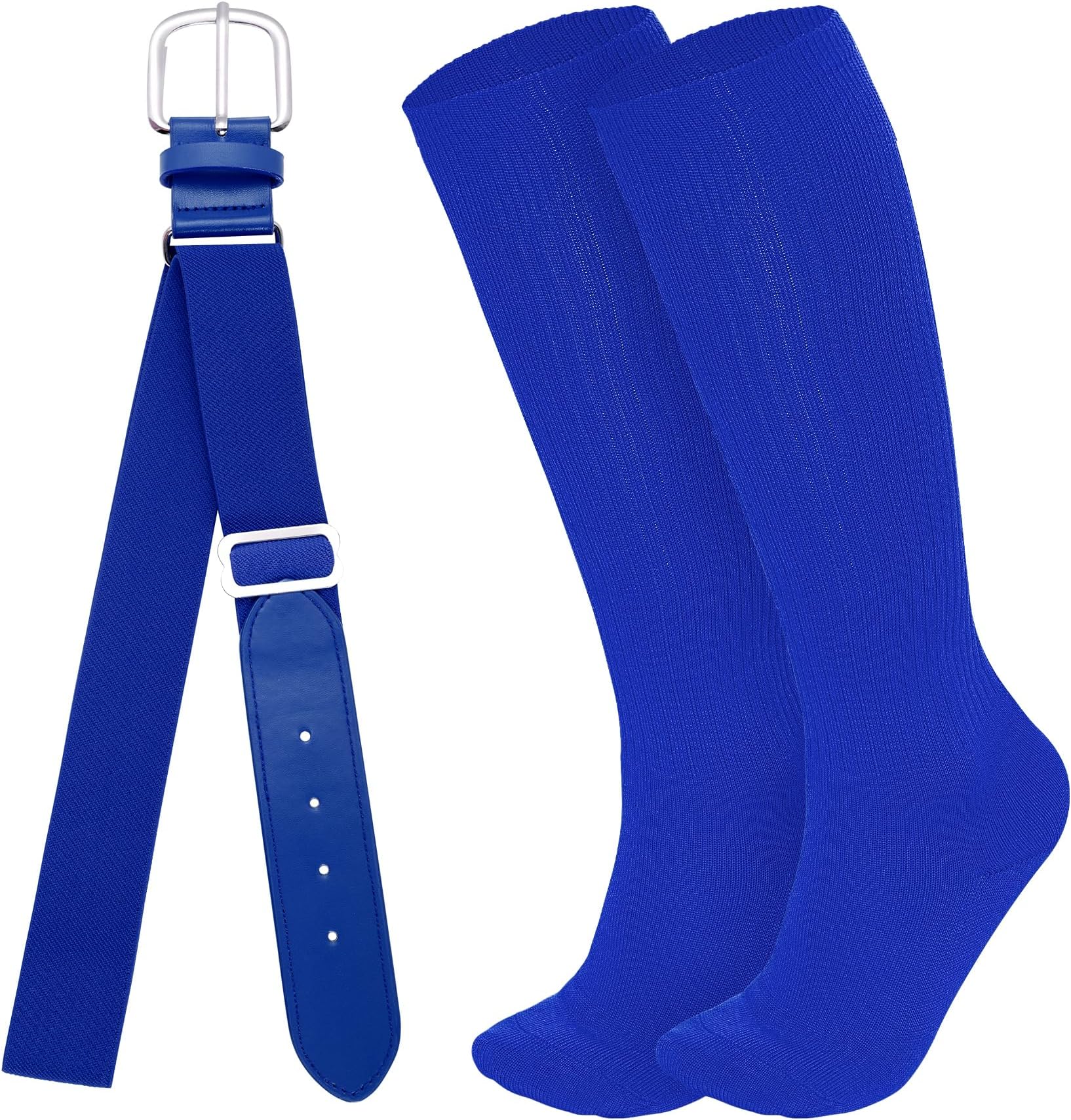 Dxhycc Youth Baseball Socks and Belt Combo Set Softball Baseball Socks and Elastic Waist Belt for Youth Boys Girls
