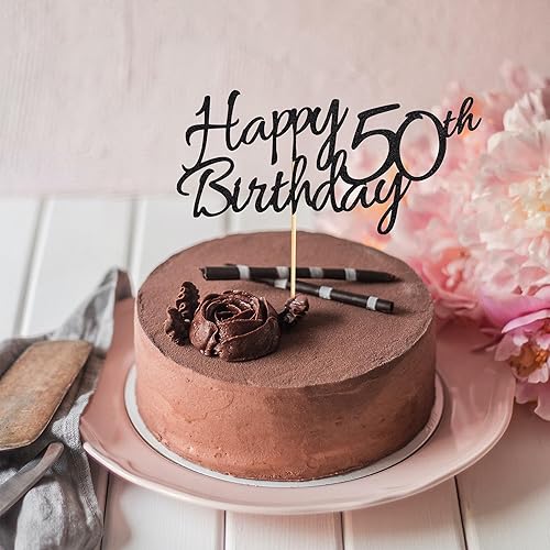 Miniatura 3 de 1 decoración para pastel de 50 cumpleaños, decoración de pastel de 50 cumpleaños para 50 cumpleaños, decoración para fiestas de cumpleaños de 50 a