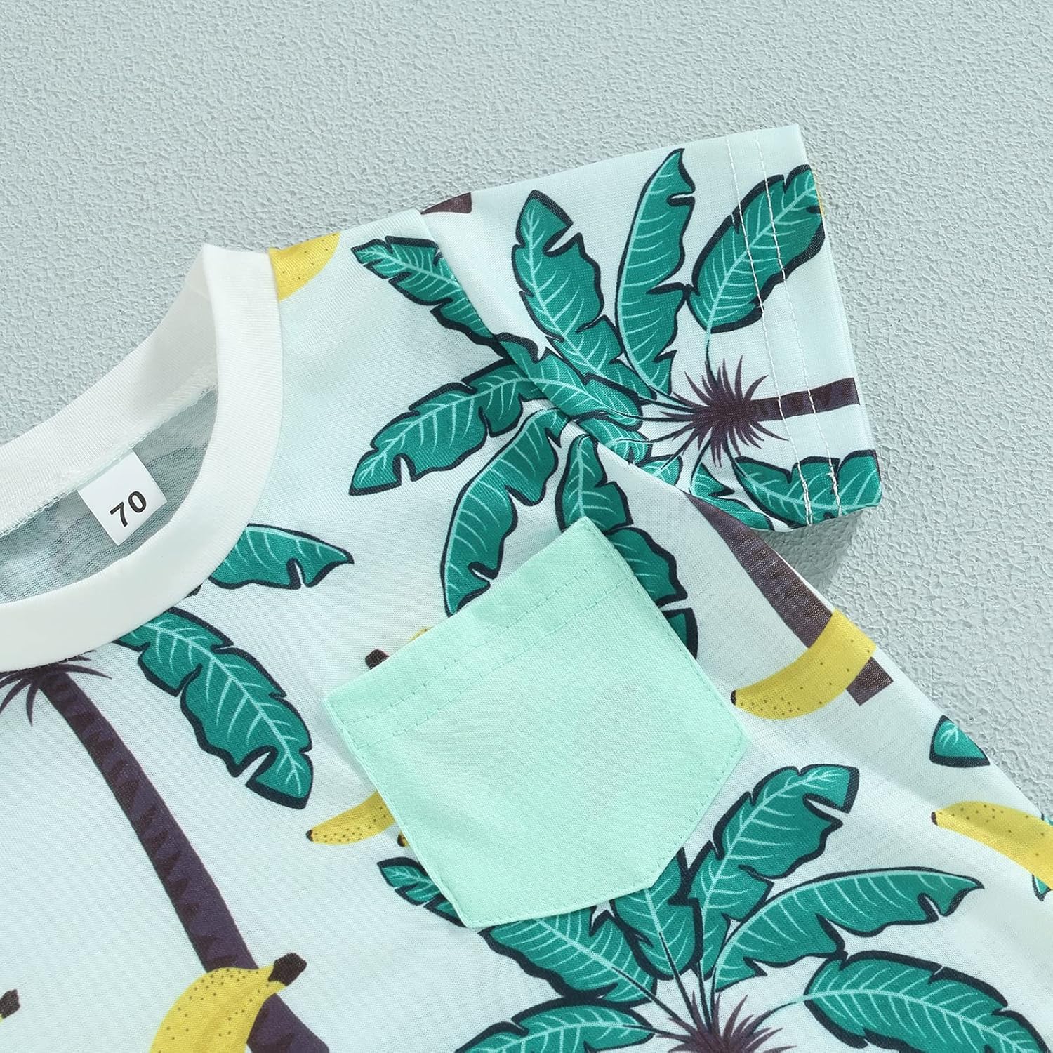 Toddler Baby Boy Clothes Beach Short Sleeve Palm Print Hawaiian T-Shirt and Drawstring Shorts Set Summer Outfit - Image 4