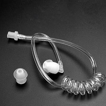 Degpum Secret Spy Earpiece ,Secret Service Earpiece,Secret Service Security Guard Ear Piece Costume Accessory ,Intercom Headset Air Duct Accessories (10-White(without clip))