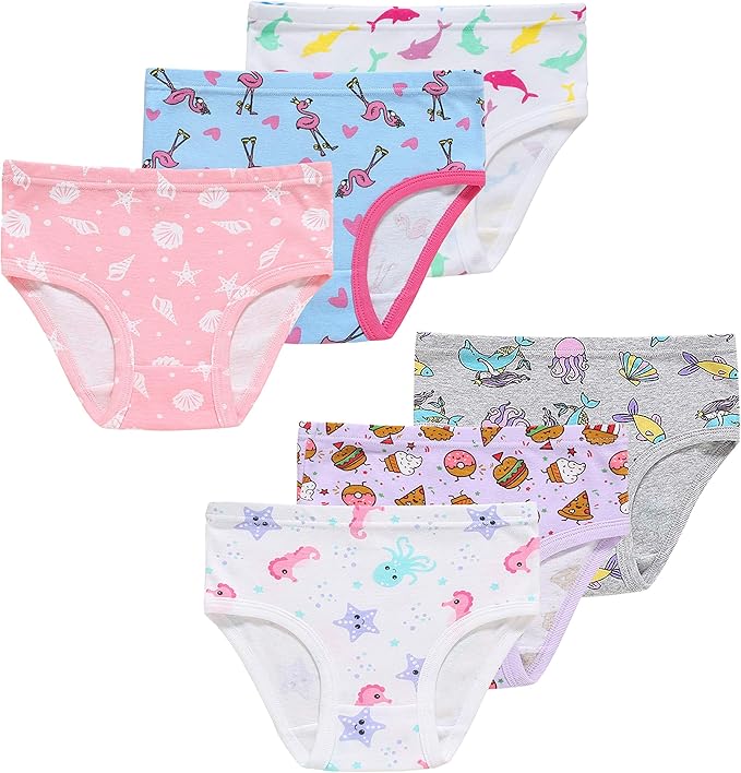Little Girls Mermaid Underwear Kids Breathable Comfort