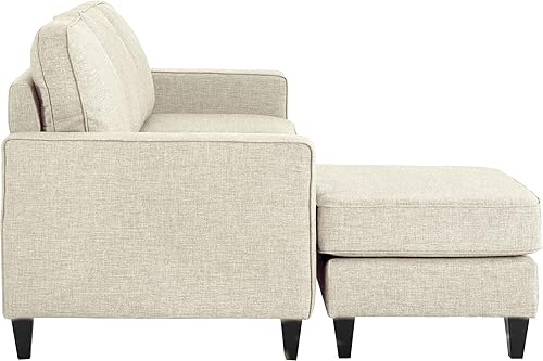 Miniatura 82 de Serta Harmon Sofá seccional reversible sala de estar, moderno sofá de tela de 3 asientos en forma de L. Gris-oscuro,Azul,Crema