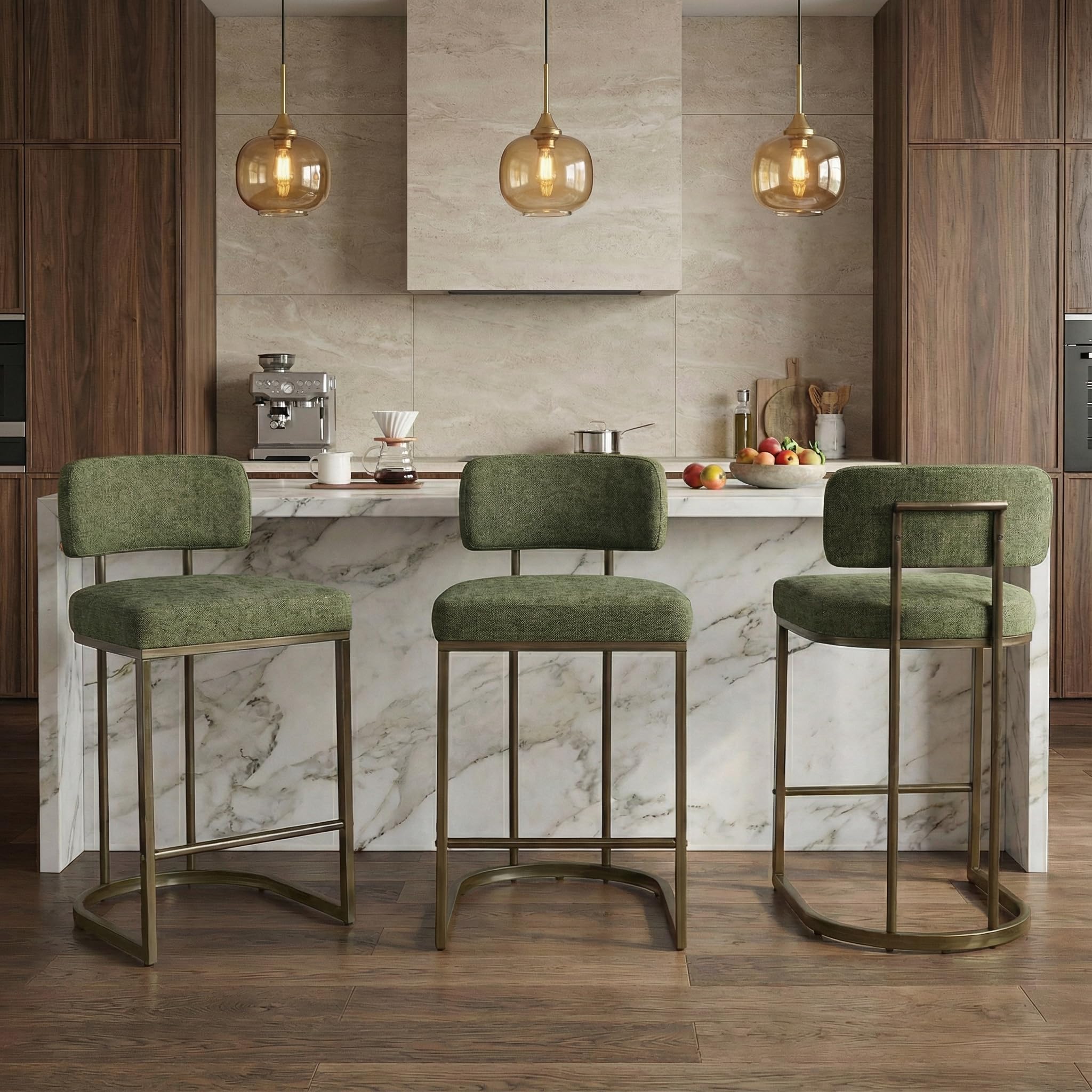Photo 1 of KISLOT Counter Height Bar Stools Set of 3