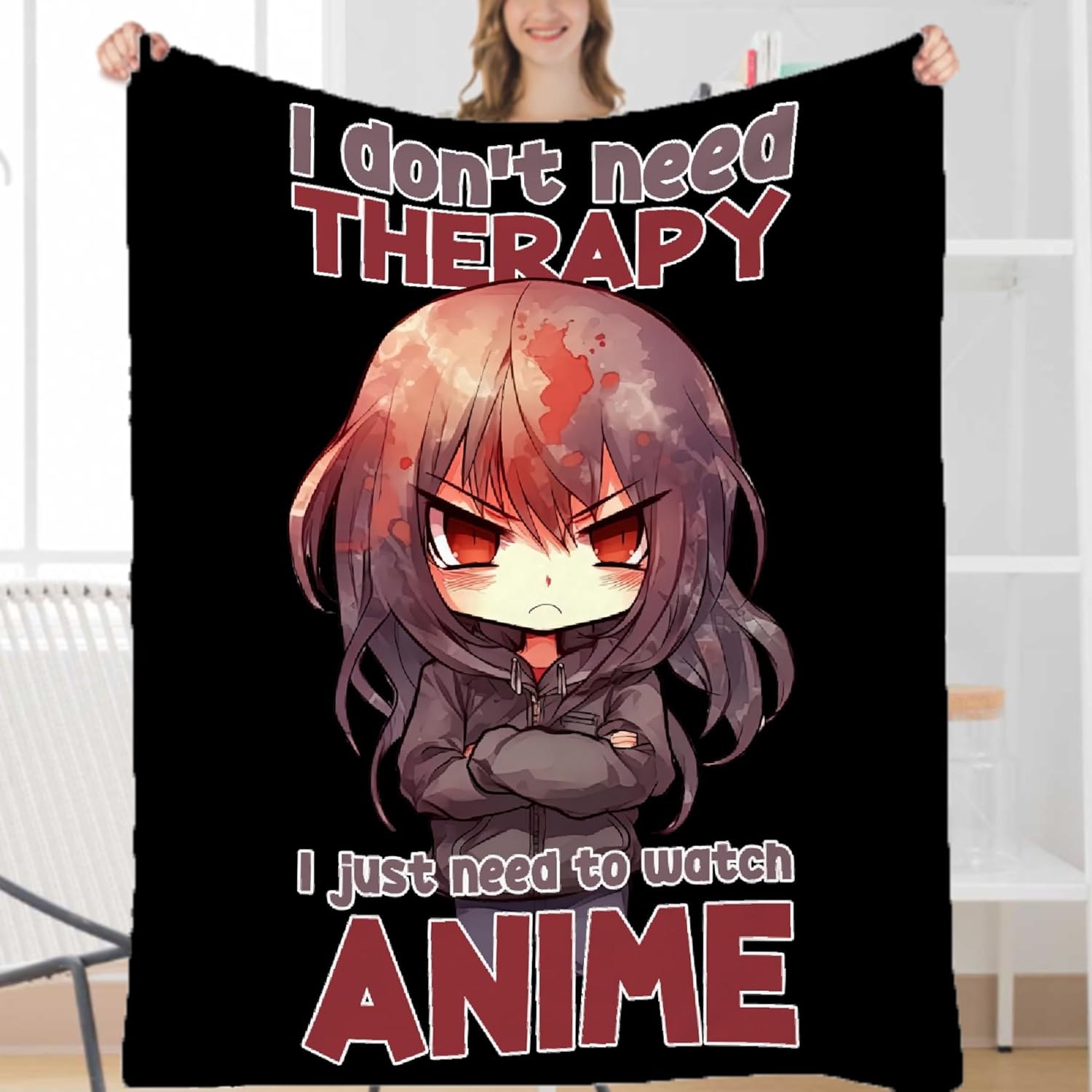YABUKITA Anime Girl Throw Blanket Japan Anime Gift for