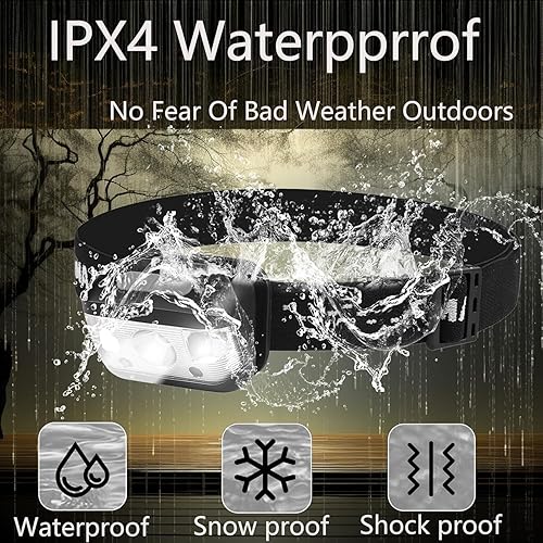 Miniatura 4 de Linterna frontal recargable, lámpara LED súper brillante con 5 modos, linterna impermeable para faros exteriores, faros delanteros ajustables para