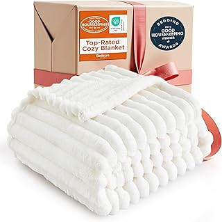 Bedsure GentleSoft White Throw Blanket for Couch - Cozy Soft Blankets fo...