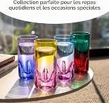 Krosno Bicchieri da Drink Colorati, set da 4 pezzi, 300 ml, Aurora - 5