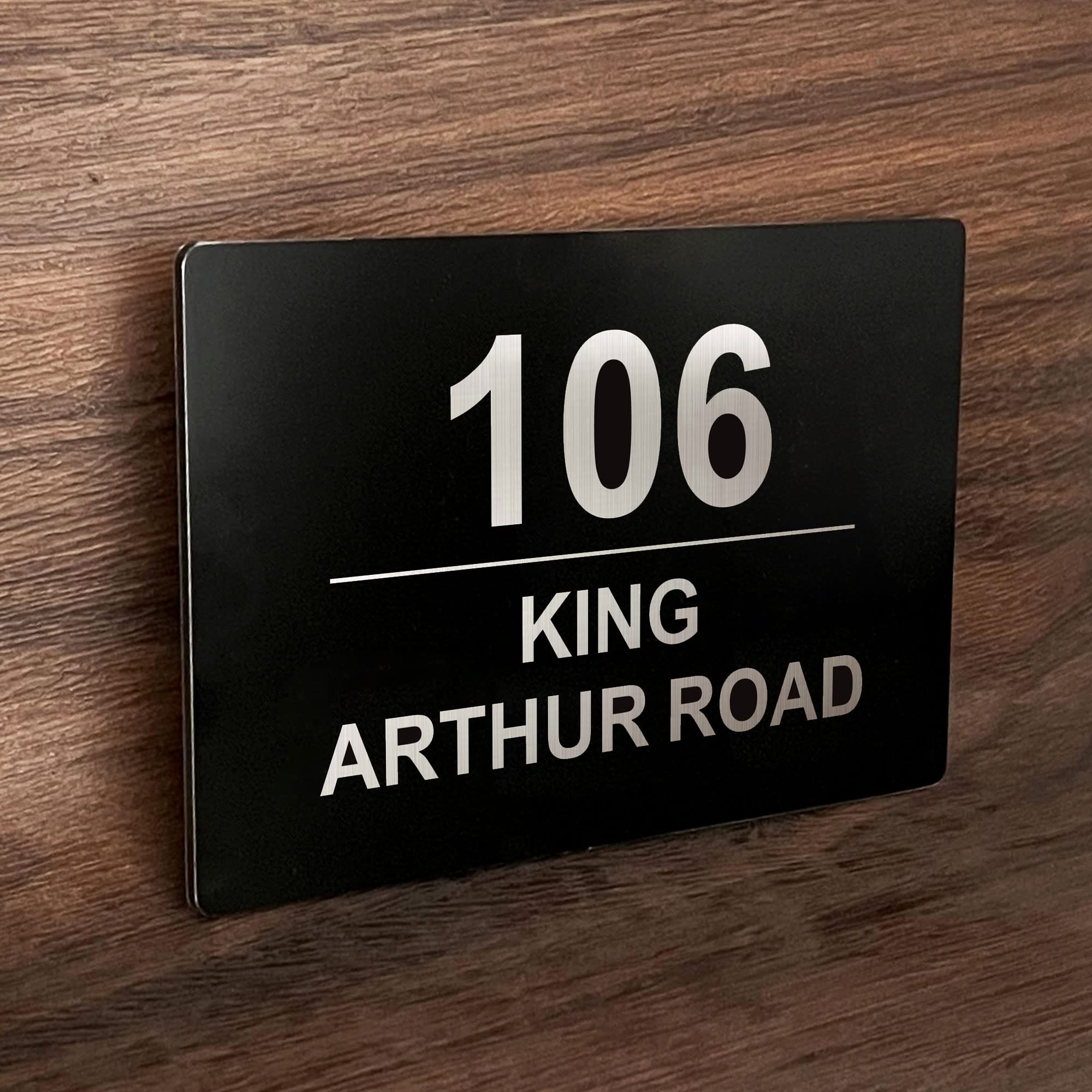 House Numbers Plaques Personalised Door Number Plaques for Wall House Name Plaques for Outside Door Plaques (Design 4)
