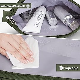 WLLWOO Makeup Bag-2pcs Smile Face Corduroy Cosmetic Bag Zipper Interior Waterproof Pencil Case Coin Purse Travel Toiletry Small Makeup Pouch For Women