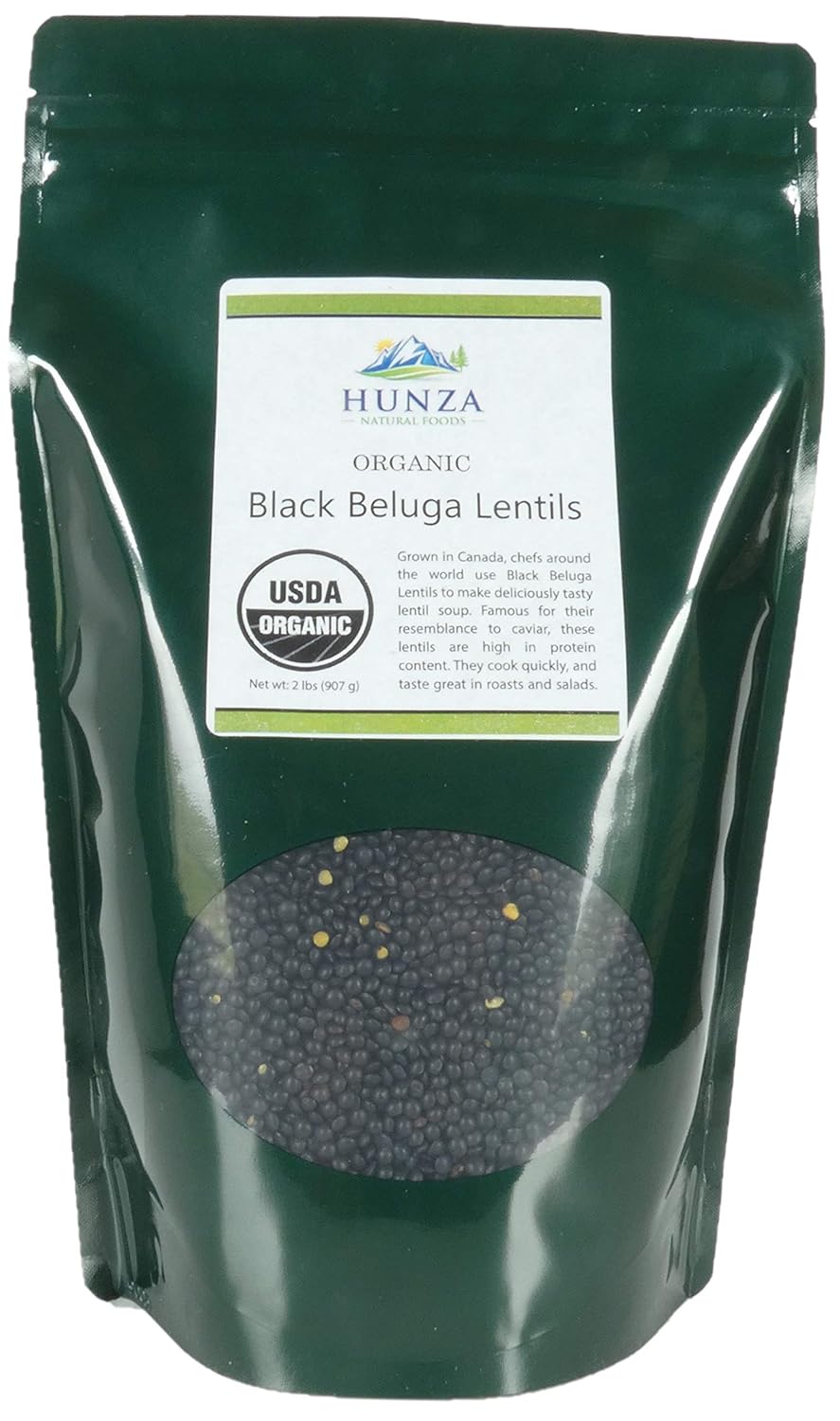 Lentejas de beluga negra org&aacute;nica Hunza 2 libras