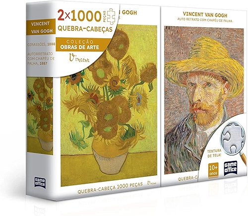Toyster - Quebra-cabeça: Vincent Van Gogh: Retrato e Girassóis - Combo 2000 peças - Game Office