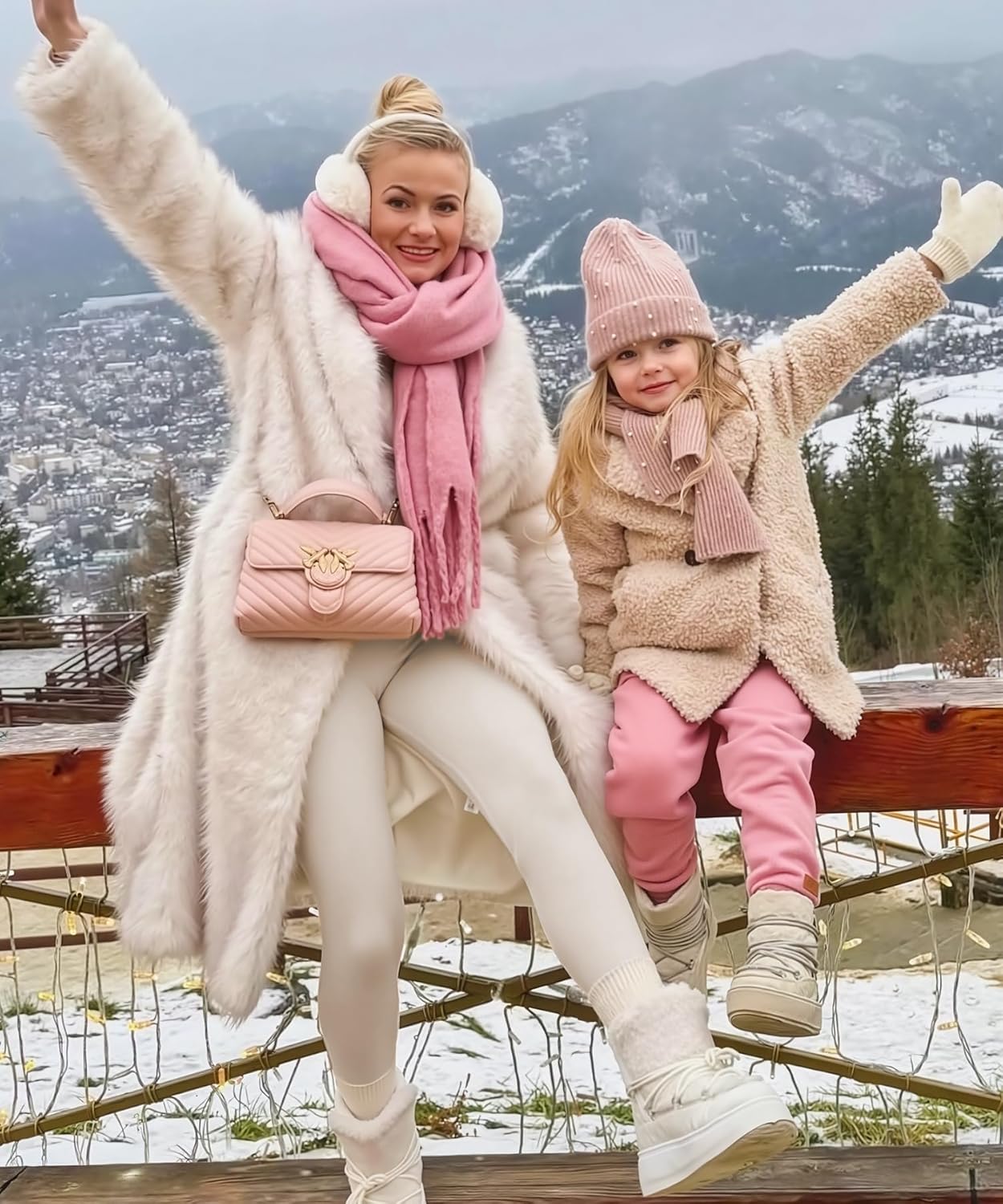 FULLSOFT 2 Pack Fleece Lined Leggings with Pockets for Women High Waisted Thermal Winter Yoga Pants for Workout Running - Image 3