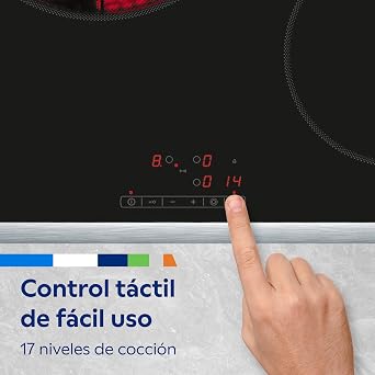 Balay 3EB720XR - 4-Zone Ceramic Hob, 1200 W, Glass and Ceramic, Black, 48 x 583 x 513 mm
